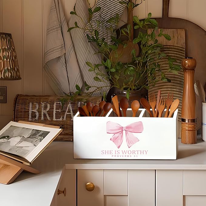 01-Pink Bow Christian Pen Holder(6)