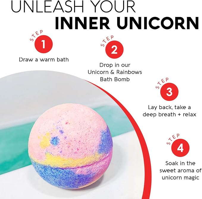 Unicorns & Rainbows, Pink Jasmine & Strawberry (Pack of 4)