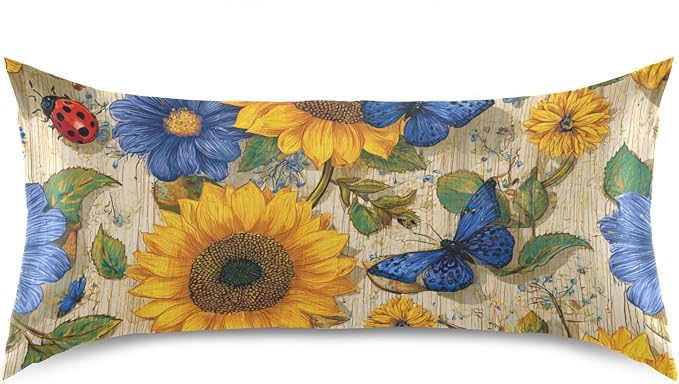 Beige Sunflower Butterfly Ladybug