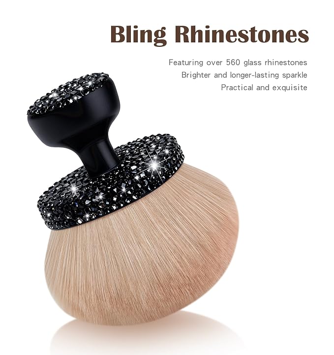 STSA24-round black rhinestone