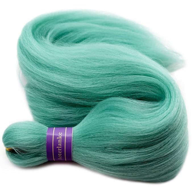 Mint Braiding Hair with Boho Curls