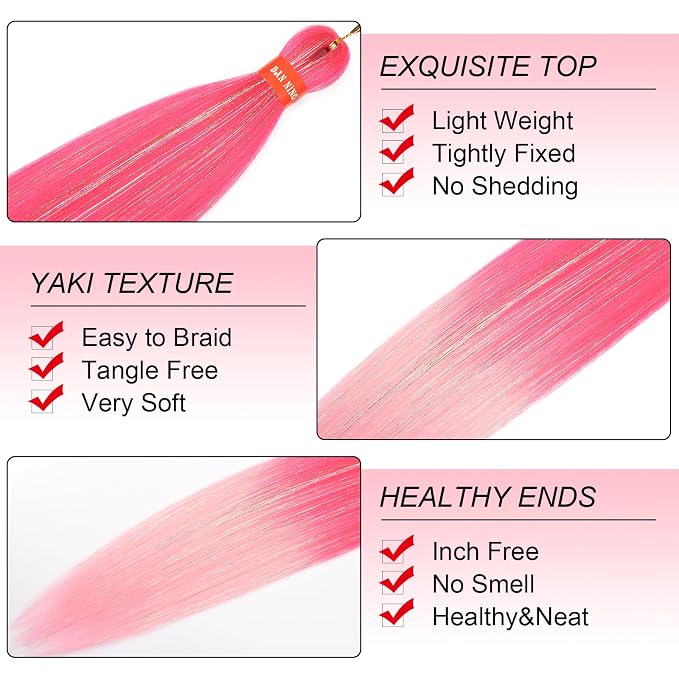hotpink-pink with tinsel