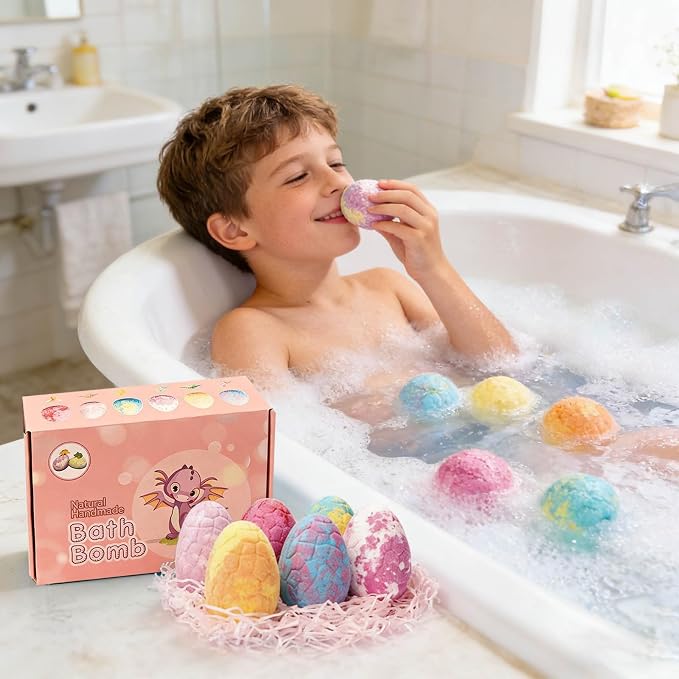 Dinosaur Egg 6pc Pink Box