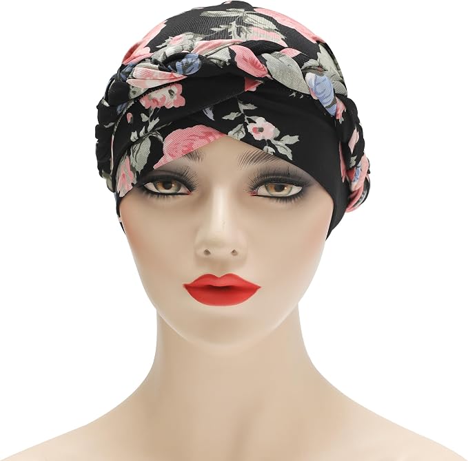Braid Floral Pink Black