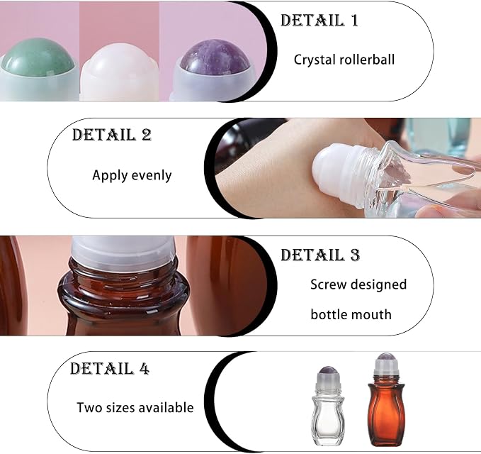 Pink Roller Clear Bottle