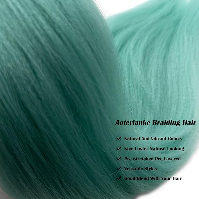 Mint Braiding Hair Pre Stretched