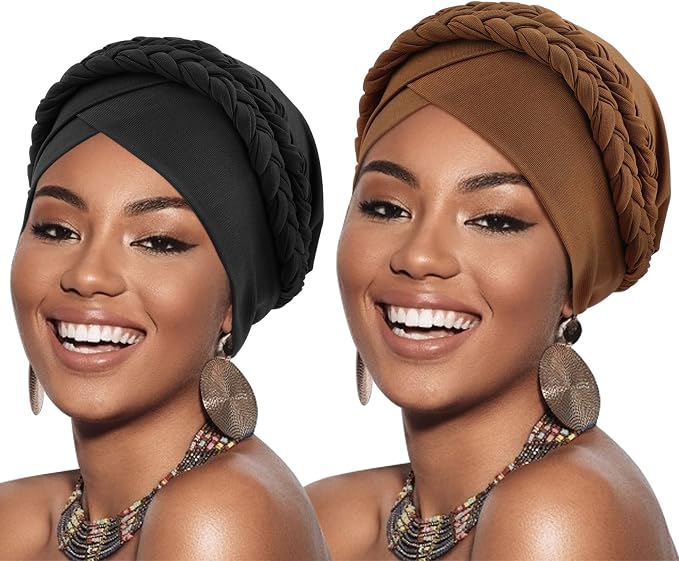 2 Pack Double Twisted Braid: Coffee, Black