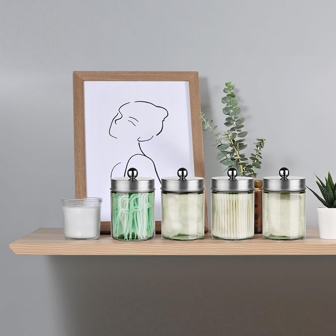Jar Sage Green/Lid Brushed Nickel