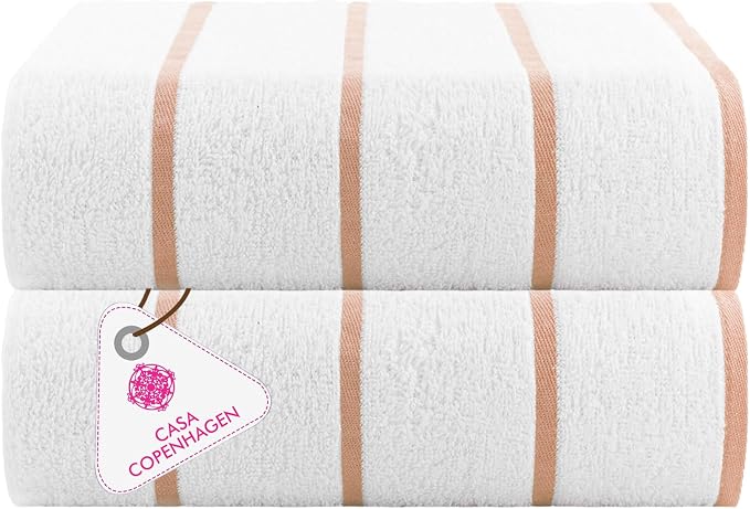 Cabana 2pcs Pool Towel Set White Ecru
