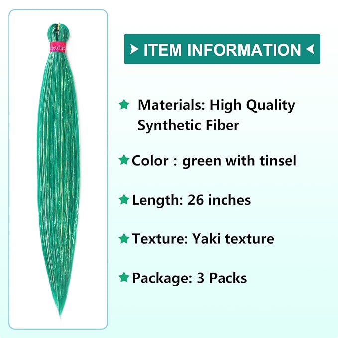 green with tinsel