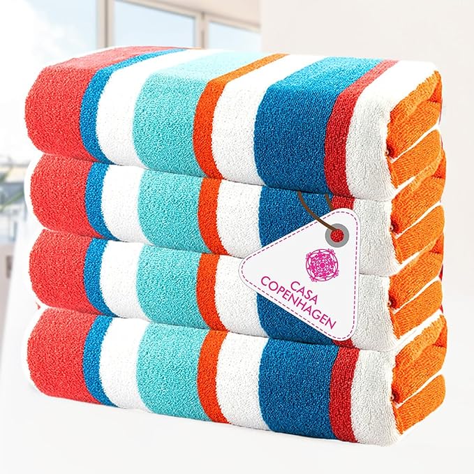 Bora Bora Beach Towel, 4 Pieces - Turquoise