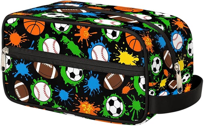 Colorful Splashes Sports Balls Pattern