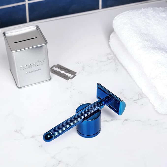 Noble Blue Razor with Stand