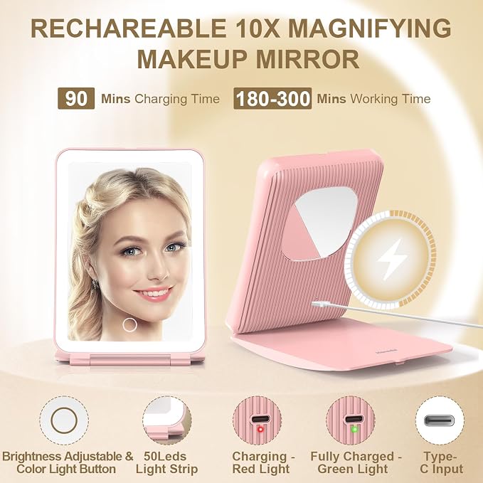 10x Magnifying-pink