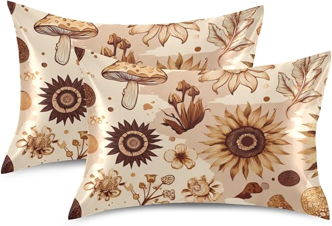 Bohemian Mushrooms Sunflower Beige