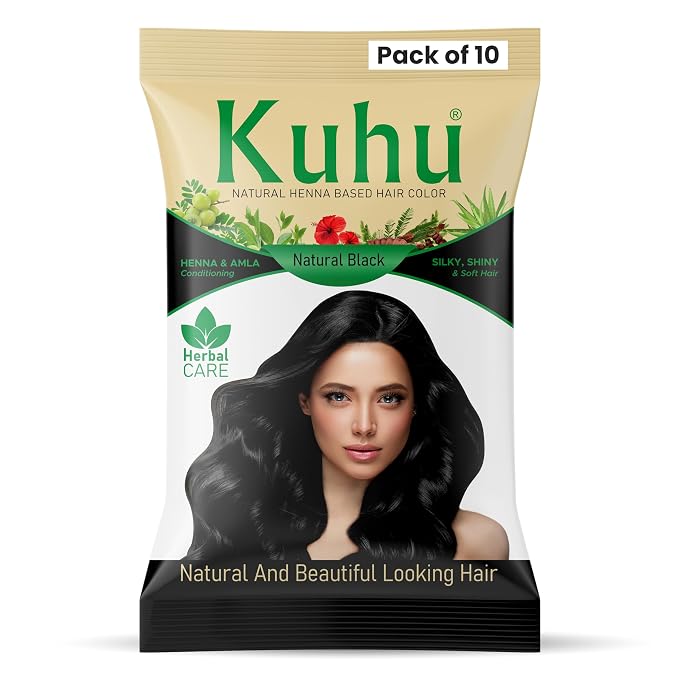 Natural Black Hair Color (Blue Mehendi Cone Box)