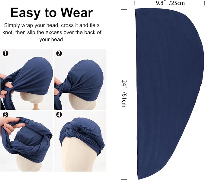 2 Pack Head Wrap: Yellow, Navy
