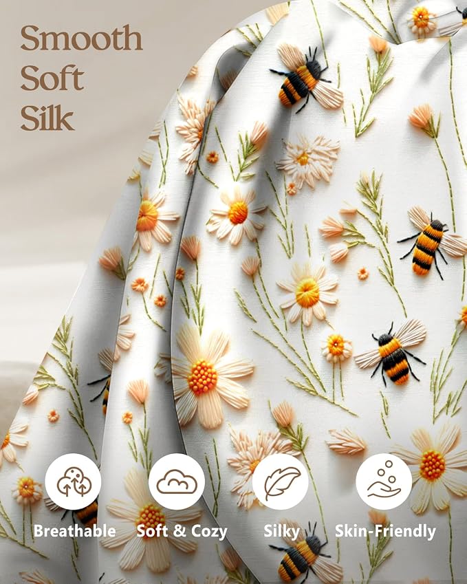 White Flower Bee