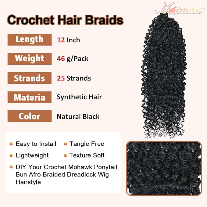 Yanky Twist Crochet Hair-Black