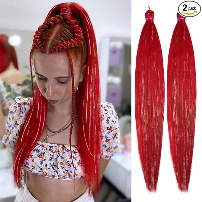 red with tinsel