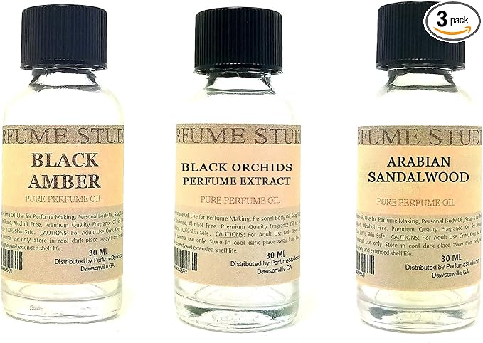 Black Amber, Black Orchid, Arabian Sandalwood