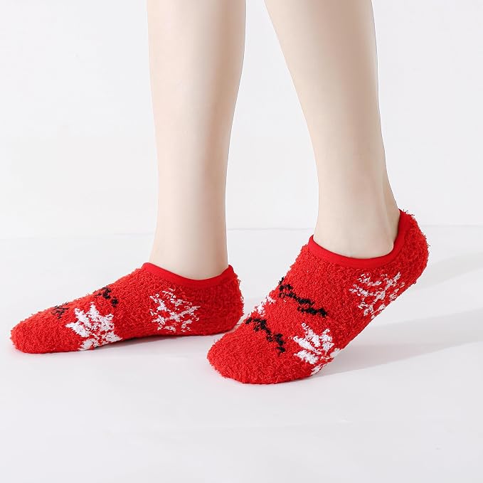 Snowflake Black/Navy/Gray/Red 4pairs