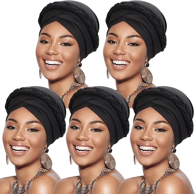 5 Pack With Braid: Black
