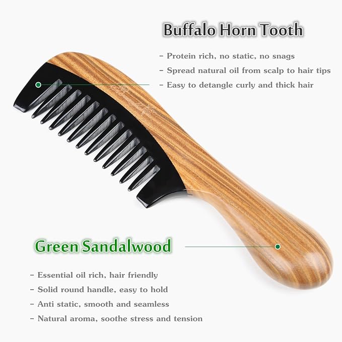 Wide Tooth & Round Handle