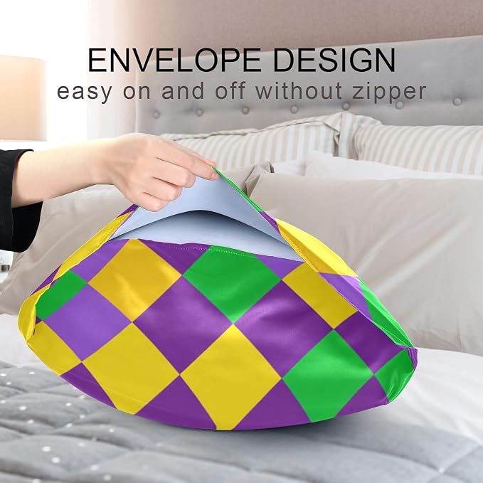 Mardi Gras Argyle Purple