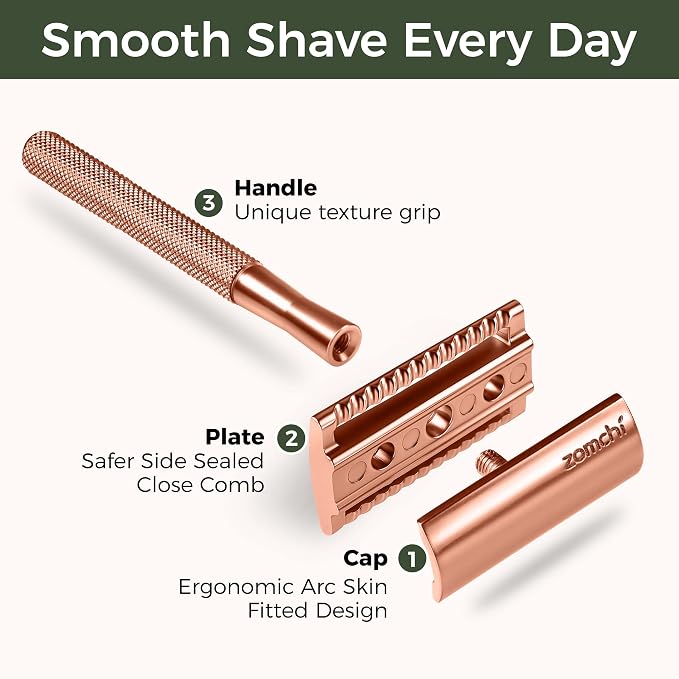 Rose Gold Razor with Stand
