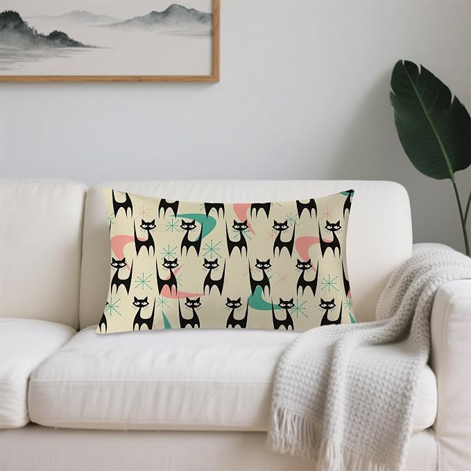 Mid Century Colorful Modern Cat