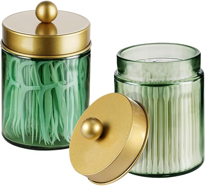 Jar Sage Green/Lid Gold