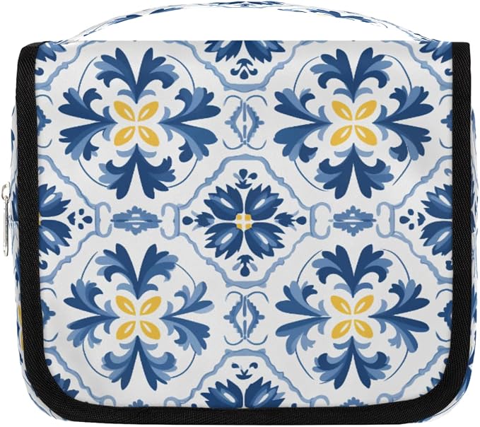 Z Abstract Blue Yellow Floral