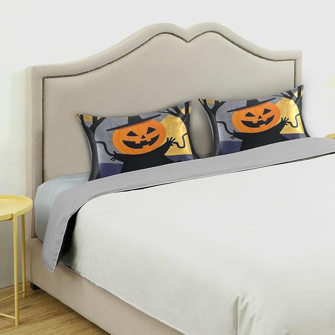 Pumpkin Head Forest Moon Orange Black Yellow