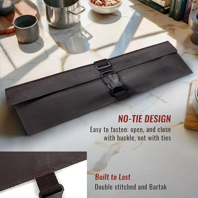 Knife Roll 1 Slot Brown