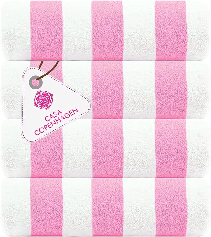 Cabana Beach Towel 4 Pieces, Pink