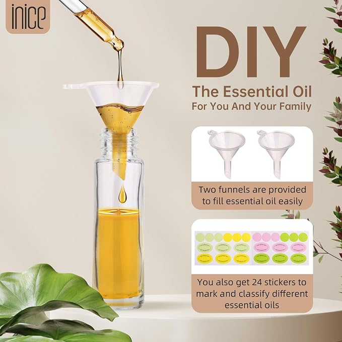 24 PACK Clear Rolelr Bottles