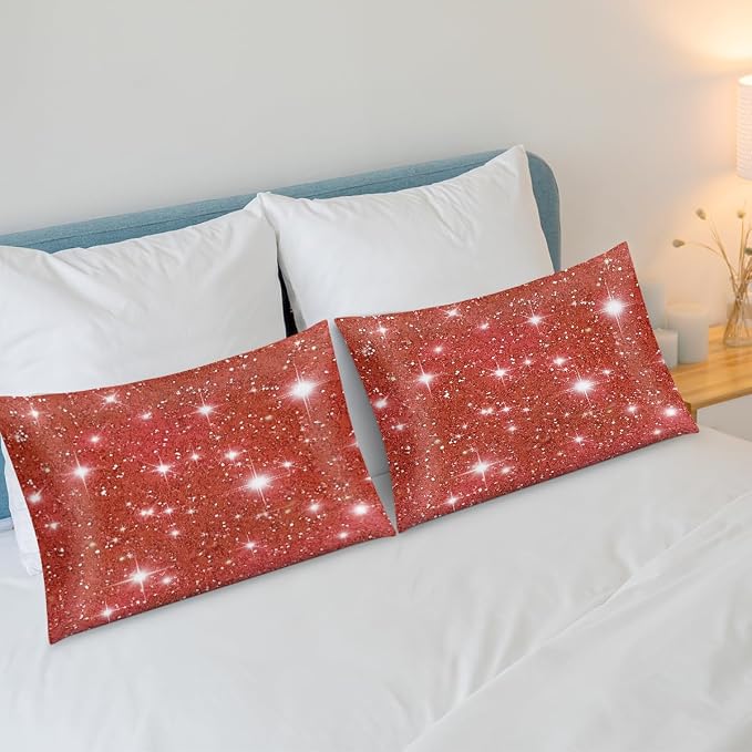 Red Glitter Stars