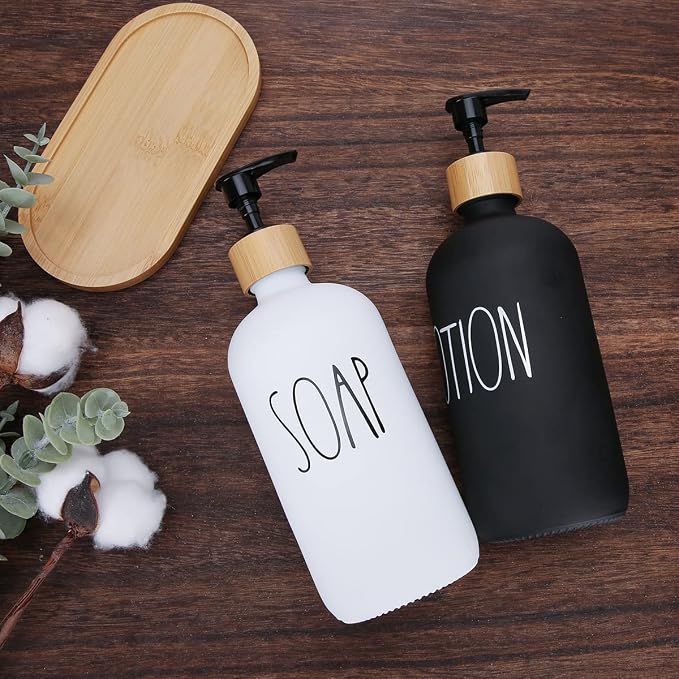 Black Lotion White Soap & Tray