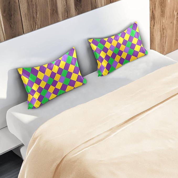 Mardi Gras Argyle Purple