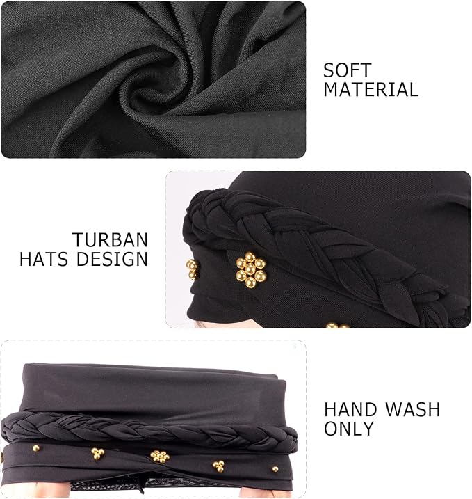 2 Pack Twisted Braid: Gold Bead Black, Grey