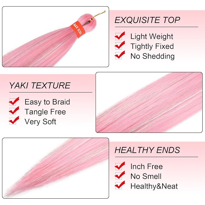 pink with tinsel
