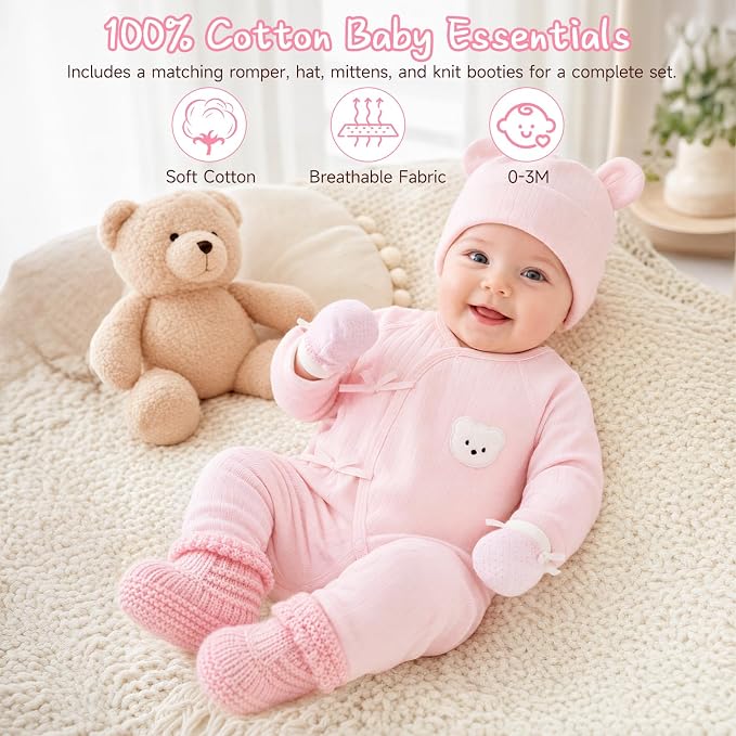 Bear Baby Gift Set Pink