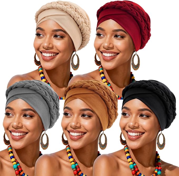 5 Pack Double Twisted: Black, Coffee, Apricot, Dark Grey, Burgundy