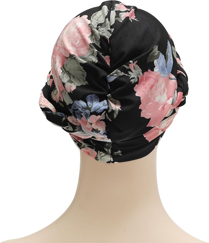 Braid Floral Pink Black
