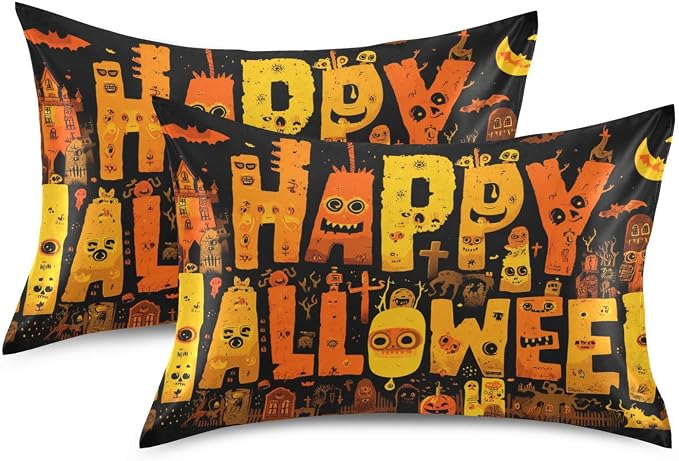 Happy Halloween Art Funny Orange