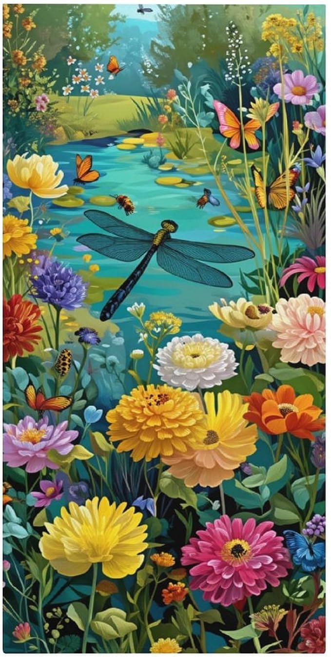Colorful Floral Dragonfly Butterfly