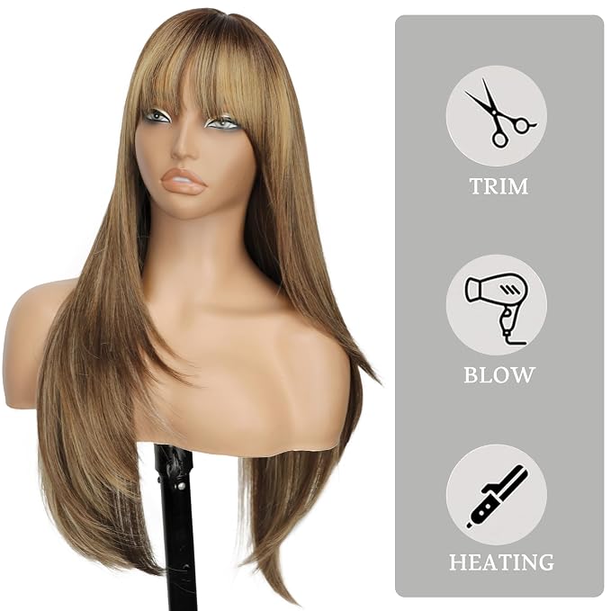 light brown blonde mix wig