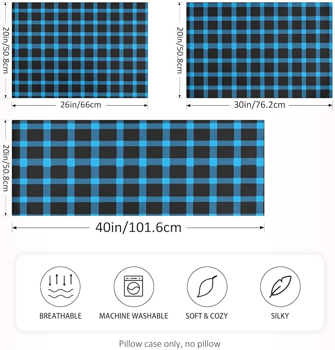 Bright Blue Black Checkered