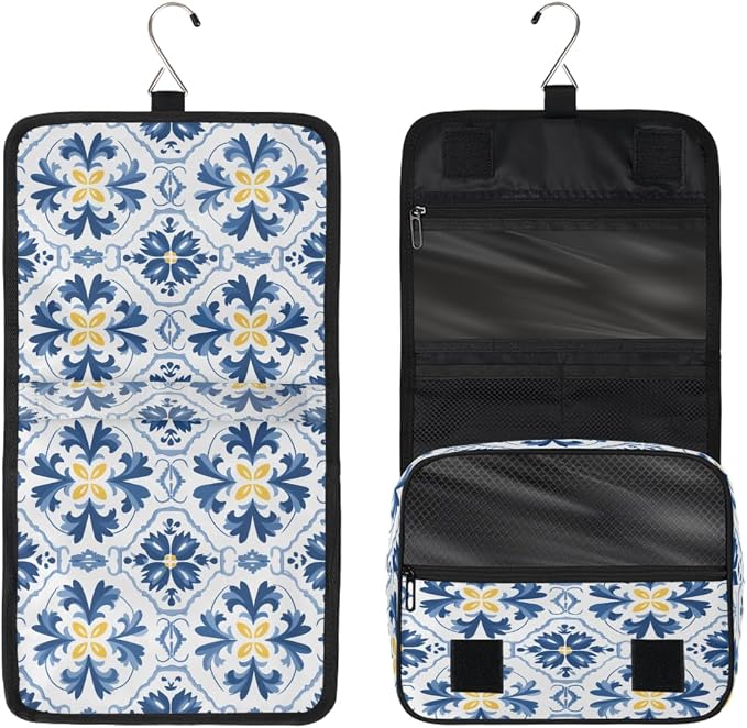 Z Abstract Blue Yellow Floral
